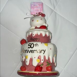 Hello Kitty 50th Anniversary Cake Topper (Pink and White)